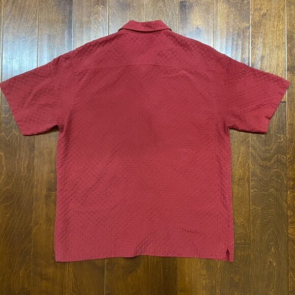 Quiksilver Vintage Button Down Casual Polyester Red Shirt Men's Size XL - Picture 4 of 8